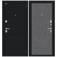Входная дверь Браво Граффити-5 Букле черное/Slate Art