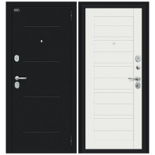 Входная дверь Браво Сити Kale Букле черное/Off-white
