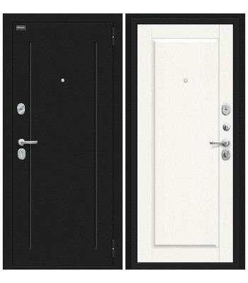 Входная дверь Браво Сьют Kale Букле черное/White Wood