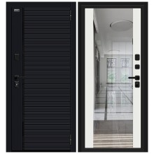 Входная дверь Браво Лайнер-3 Total Black/Off-white