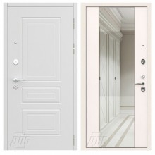 Входная дверь ДПБ Классика White Ясень белый (зеркало)