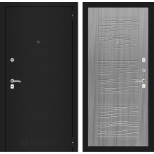 Входная дверь Лабиринт CLASSIC шагрень черная 06 - Сандал серый