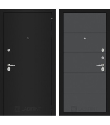 Входная дверь Лабиринт CLASSIC шагрень черная 13 - Графит софт
