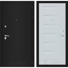 Входная дверь Лабиринт CLASSIC шагрень черная 14 - Дуб кантри белый