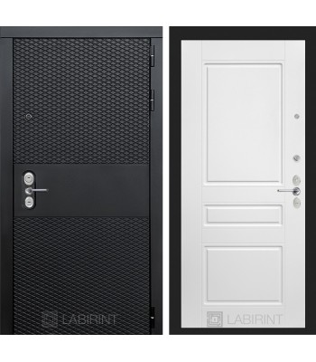 Входная дверь Лабиринт BLACK 03 - Белый софт