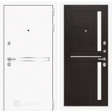 Входная дверь Лабиринт Лайн WHITE 02 - Венге, стекло белое