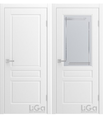 Межкомнатная дверь Лига Belle (Эмаль белая)