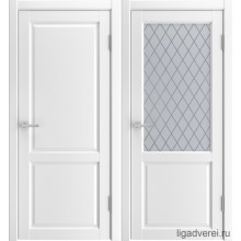 Межкомнатная дверь Лига Silver (Эмалит белый)