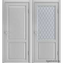 Межкомнатная дверь Лига Silver (Эмалит светло-серый)