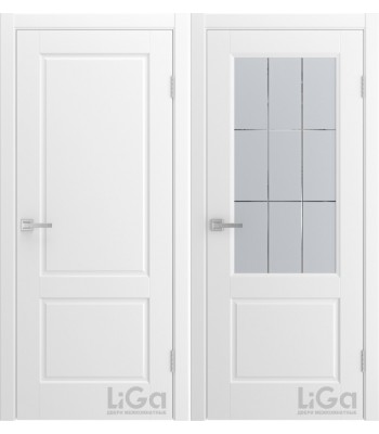 Межкомнатная дверь Лига Tesoro (Эмаль белая)