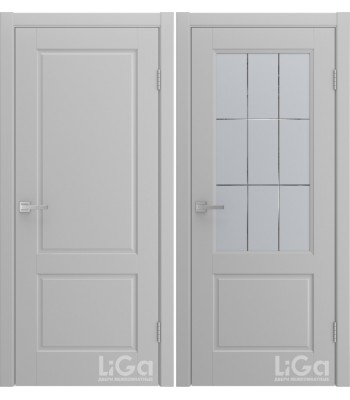 Межкомнатная дверь Лига Tesoro (Эмаль светло-серая)