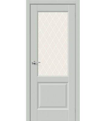 Дверь межкомнатная Браво Неоклассик-33 ДО Grey Matt / White Сrystal