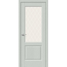 Дверь межкомнатная Браво Неоклассик-33 ДО Grey Wood / White Сrystal
