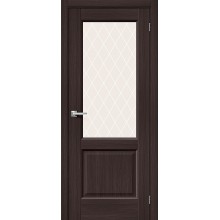 Дверь межкомнатная Браво Неоклассик-33 ДО Wenge Melinga / White Сrystal