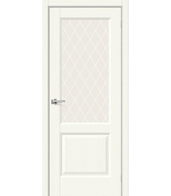 Дверь межкомнатная Браво Неоклассик-33 ДО White Wood / White Сrystal