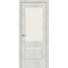 Дверь межкомнатная Браво Прима-3 ДО Bianco Veralinga / White Сrystal