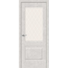 Дверь межкомнатная Браво Прима-3 ДО Look Art / White Сrystal