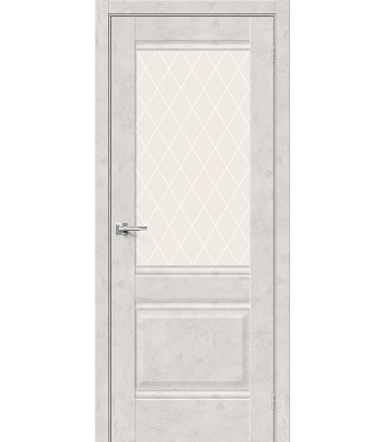Дверь межкомнатная Браво Прима-3 ДО Look Art / White Сrystal