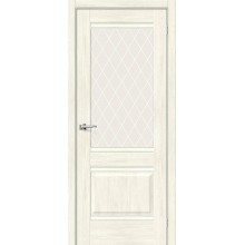 Дверь межкомнатная Браво Прима-3 ДО Nordic Oak / White Сrystal
