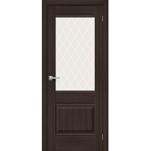 Дверь межкомнатная Браво Прима-3 ДО Wenge Veralinga / White Сrystal