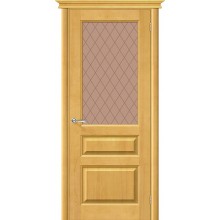 Дверь межкомнатная Браво М5 ДО Т-04 (Медовый) / Кристалл