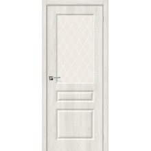 Дверь межкомнатная Браво Скинни-15 ДО Casablanca / White Сrystal
