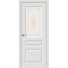 Дверь межкомнатная Браво Скинни-15 ДО П-23 (Белый) / Худ.