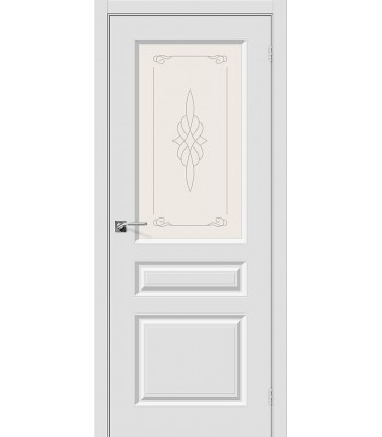 Дверь межкомнатная Браво Скинни-15 ДО П-23 (Белый) / Худ.